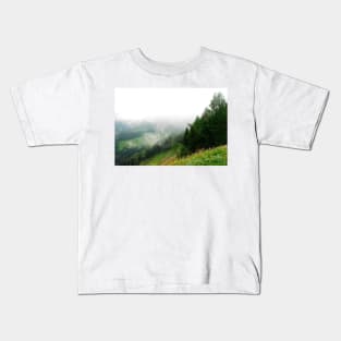 Low Cloud Over Carnic Alps Near Sauris Kids T-Shirt